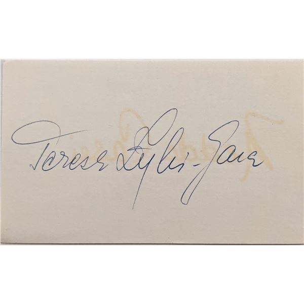 Opera singer Teresa Zylis-Gara original signature