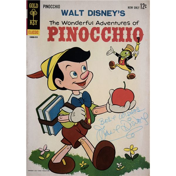 Walt Disney signed comic book