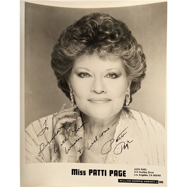 Miss Patti Page signed photo
