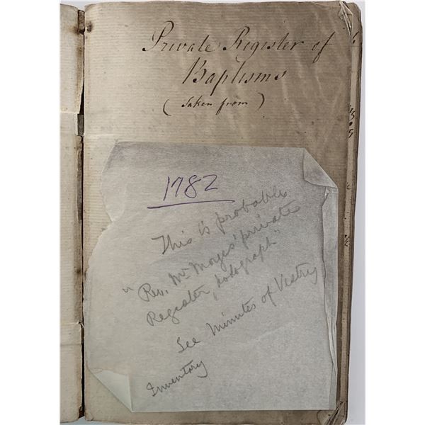 1782 Private register book