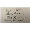 Image 1 : Penn State President Milton Eisenhower signed note