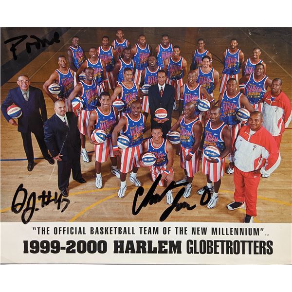 Harlem Globetrotters signed team photo