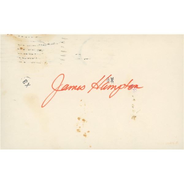 James Hampton signature cut