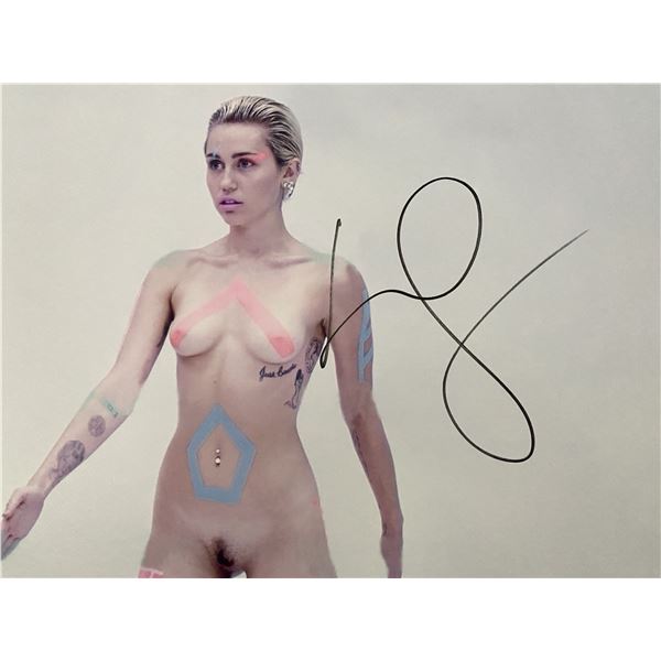 Miley Cyrus signed photo
