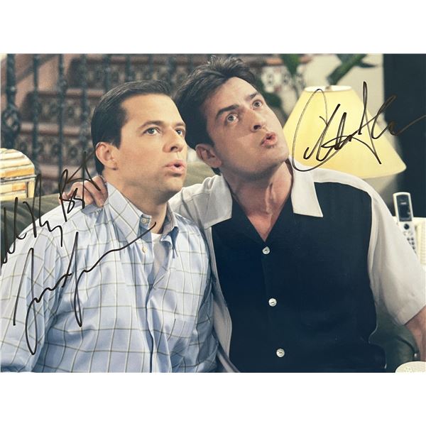 Two and a Half Men Jon Cryer and Charlie Sheen signed photo