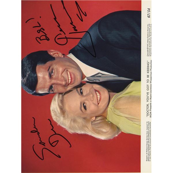Sandra Dee and George Hamilton signed movie photo