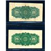 Image 2 : DOMINION of CANADA 25 Cents 1900-1923. A Pair of Banknotes