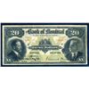 Image 1 : BANK of MONTREAL $20.00 1914. BCS Note Fine