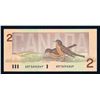 Image 2 : BANK of CANADA $2,00 1986, BC-55a. Crow-Bouey Repeater Banknote UNC