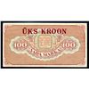 Image 2 : ESTONIA 1928 Provisional Issue 1 Kroon on 100 Marka VF++