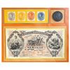 Image 1 : GUATEMALA 1900. A Framed set of Stamps, Banknote and Coin Very Fine