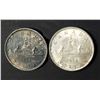 Image 1 : CANADA $1.00 1935. A Lot of 2 George V Dollars Unc