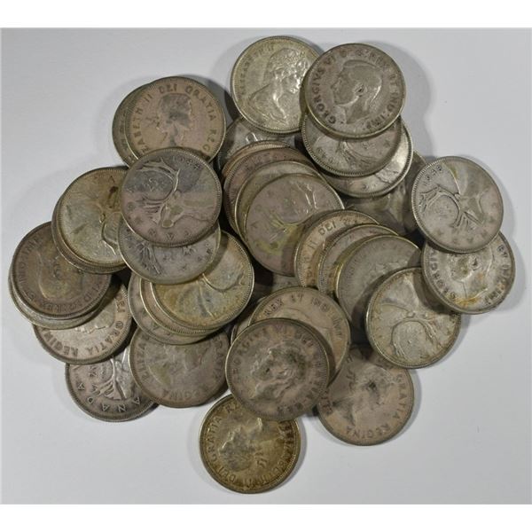 (40) 80 SIVLER CANADIAN QUARTERS