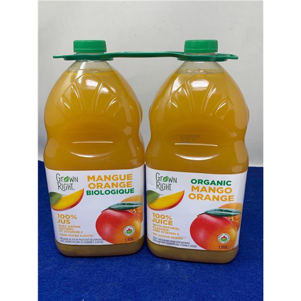 Grown Right Organic Mango Orange Juice (2 x 1.89L)