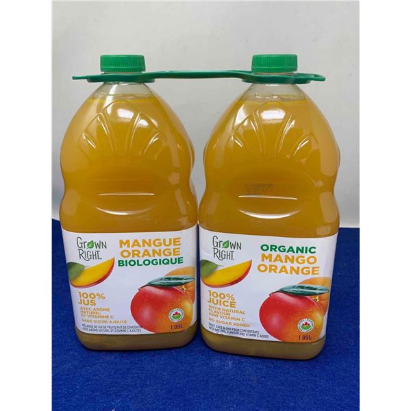 Grown Right Organic Mango Orange Juice (2 x 1.89L)