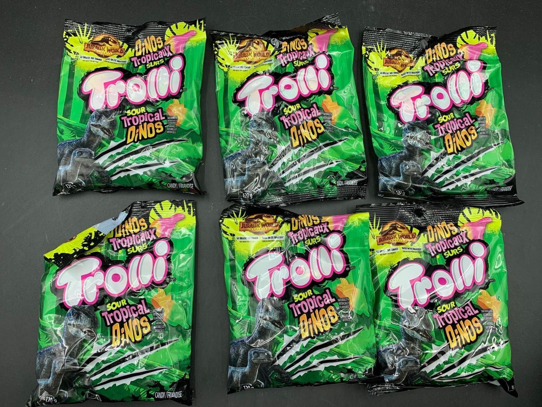 Trolli Sour Tropical Dinos (6 x 120g)