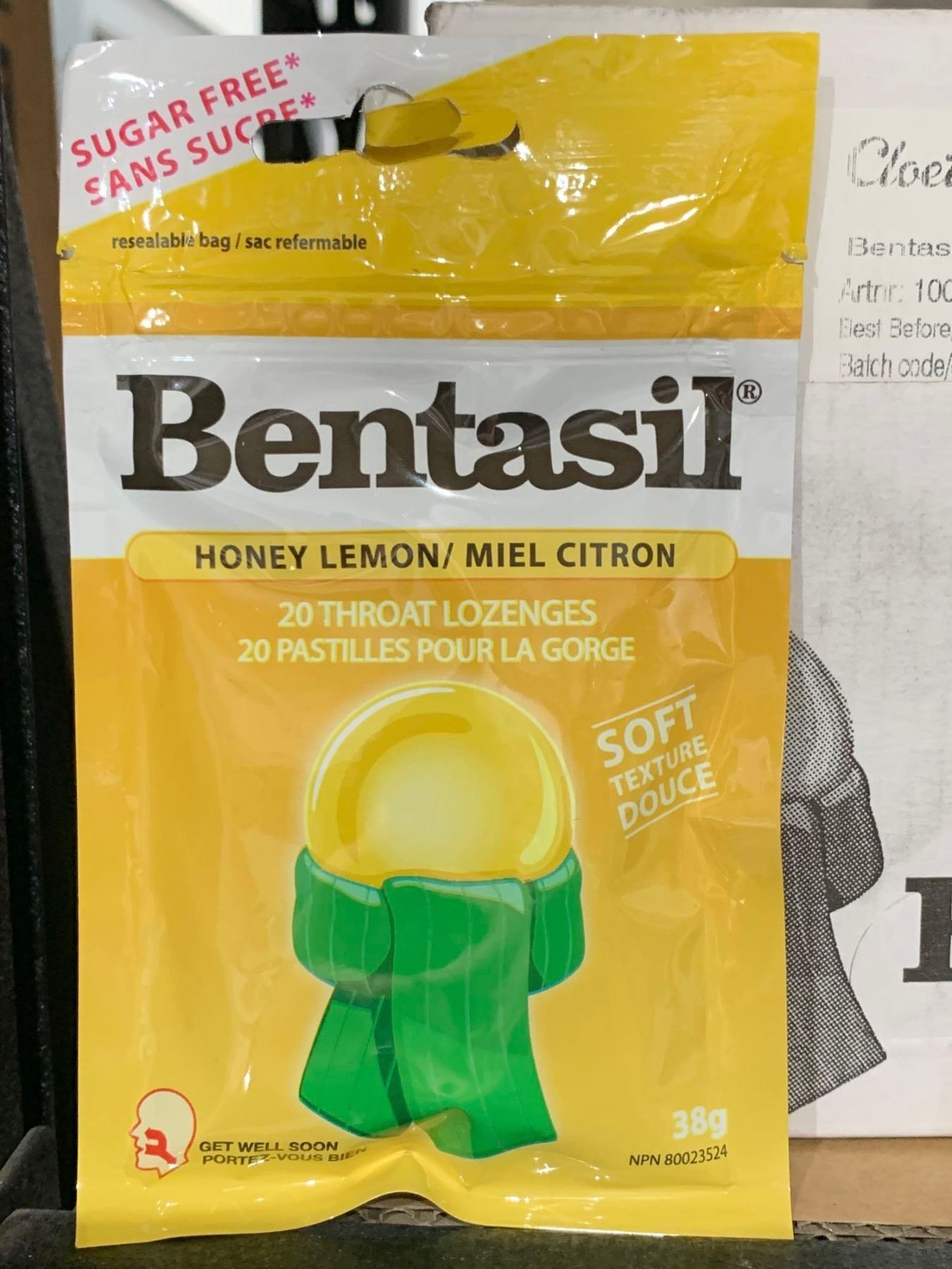 CASE LOT Bentasil Honey Lemon Throat Lozenges 12 x 38g