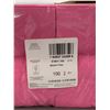Image 2 : CASE LOT Bright Pink 13"x13" 2ply 100 count Lunch Napkins x's 6 packs