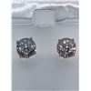 Image 1 : 14K White Gold 2.4 Carat Solitaire Moissanite Stud Earrings with Appraisal Certificate $1685.00