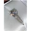 Image 2 : 10K White Gold Moissanite 1.2 Carat Solitaire Ring with Appraisal $1755.00 -( size 5)