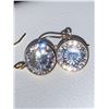 Image 2 : 10K Gold Moissanite Solitaires 5 Carats Laser Cut Earrings with Appraisal Certificate $1190.00