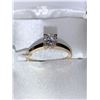 Image 1 : 10K Yellow Gold Ladies .44 Carat Moissanite Brilliant Cut Solitaire Ring with Appraisal Certificate 
