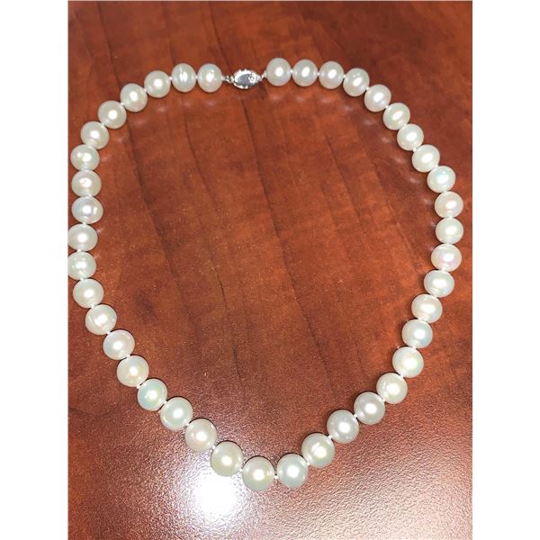 Silver Fresh Water Pearl Necklace 72 Grams with Appraisal Certificate $1125.00