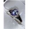 Image 2 : Natural Tanzanite1.0 Carat  Oval Cut Solitaire 14K White Gold Ring with Appraisal Certificate $1955.