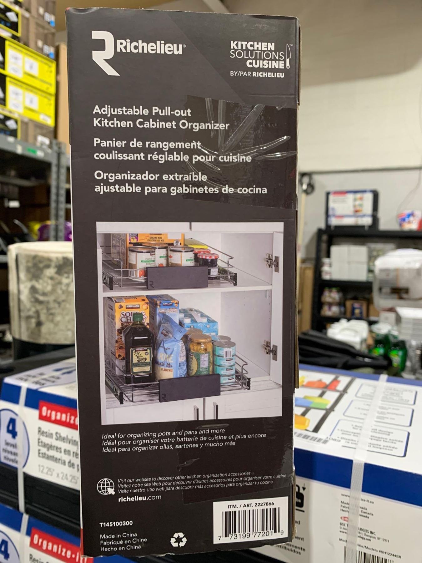 Richelieu Kitchen Solutions Adjustable Pull-Out Kitchen Cabinet Organizer