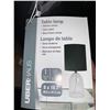 Image 2 : Uber Haus Set of 2 Table Lamps Clear Glass Base with Black Fabric Shade