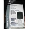 Image 2 : Uber Haus Set of 2 Table Lamps Clear Glass Base with Black Fabric Shade