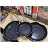 Image 2 : Lot of 3 Blue Diamond Non-Stick Frying Pan Set