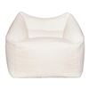 Image 2 : Norka living Azure - Halfway between a pouf and an armchair, this ultra-trendy chair in soft, white 