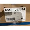 Image 1 : Box of 25 Ipex 4x3" ABS  DWVCloset Flange hub - Black