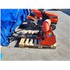 Image 2 : Kubota T1460 2WD lawn tractor, Snow Blower and Dump Wagon Attachment. Kawasaki FC420V engine, 0.4 L,