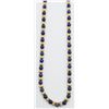 Image 1 : LAPIS & 14K GOLD BEADED NECKLACE