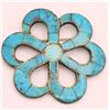 Image 1 : SOUTHWESTERN STERLING FLOWER BROOCH WITH