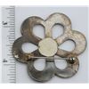 Image 2 : SOUTHWESTERN STERLING FLOWER BROOCH WITH