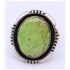 W DENETDALE NAVAJO STERLING RING WITH LIME