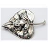 KABANA STERLING FROG ON LILLY PAD BROOCH/PIN