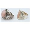 Image 2 : 2-STERLING FASHION RINGS WITH PINK STONES
