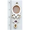 Image 2 : LARGE! STERLING MULTI STONE PENDANT