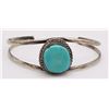Image 1 : SOUTHWESTERN SPLIT SHANK CUFF WITH TURQUOISE