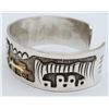 Image 2 : A HENRY NAVAJO STERLING & 12K GF CUFF