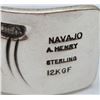 Image 3 : A HENRY NAVAJO STERLING & 12K GF CUFF