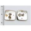 Image 2 : VINTAGE SET OF STERLING CLIP ON BALTIC AMBER
