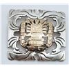 STERLING/18K AZTEC DESIGN SQUARE BROOCH/PENDANT