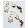 Image 1 : 2-MODERN STERLING PAIR OF GOLD TONED PIERCED
