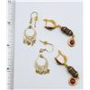 Image 2 : 2-MODERN STERLING PAIR OF GOLD TONED PIERCED