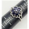 Image 9 : 4-STERLING FASHION BLING RINGS -SAPPHIRE &